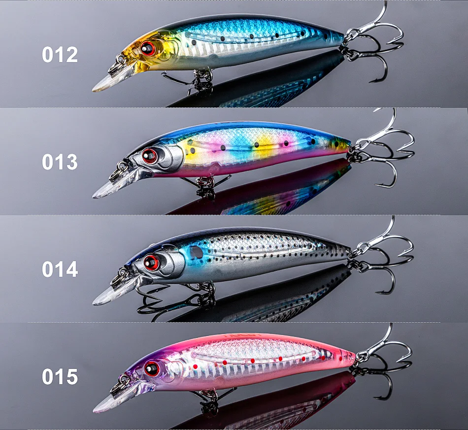 Noeby Minnow Angelköder, 100 mm, 13,6 g, schwimmender Wobbler, Jerkbait, künstlicher harter Köder für Barsch, Süßwasser, Salzwasser-Angelköder – Detail 11