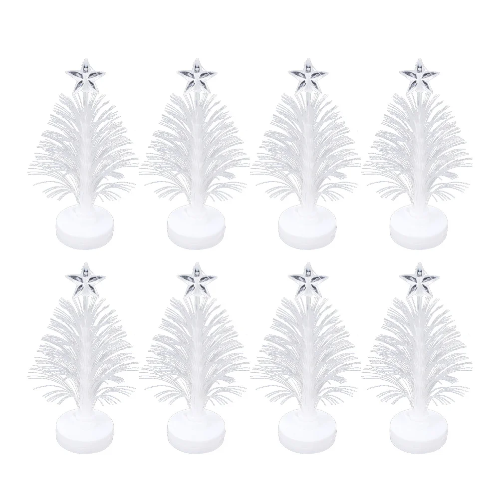 8 قطعة LED شجرة عيد الميلاد أضواء الليل مصابيح الزخرفية للمنزل حفلة غرفة نوم الألياف البصرية ضوء عيد الميلاد الديكور #6