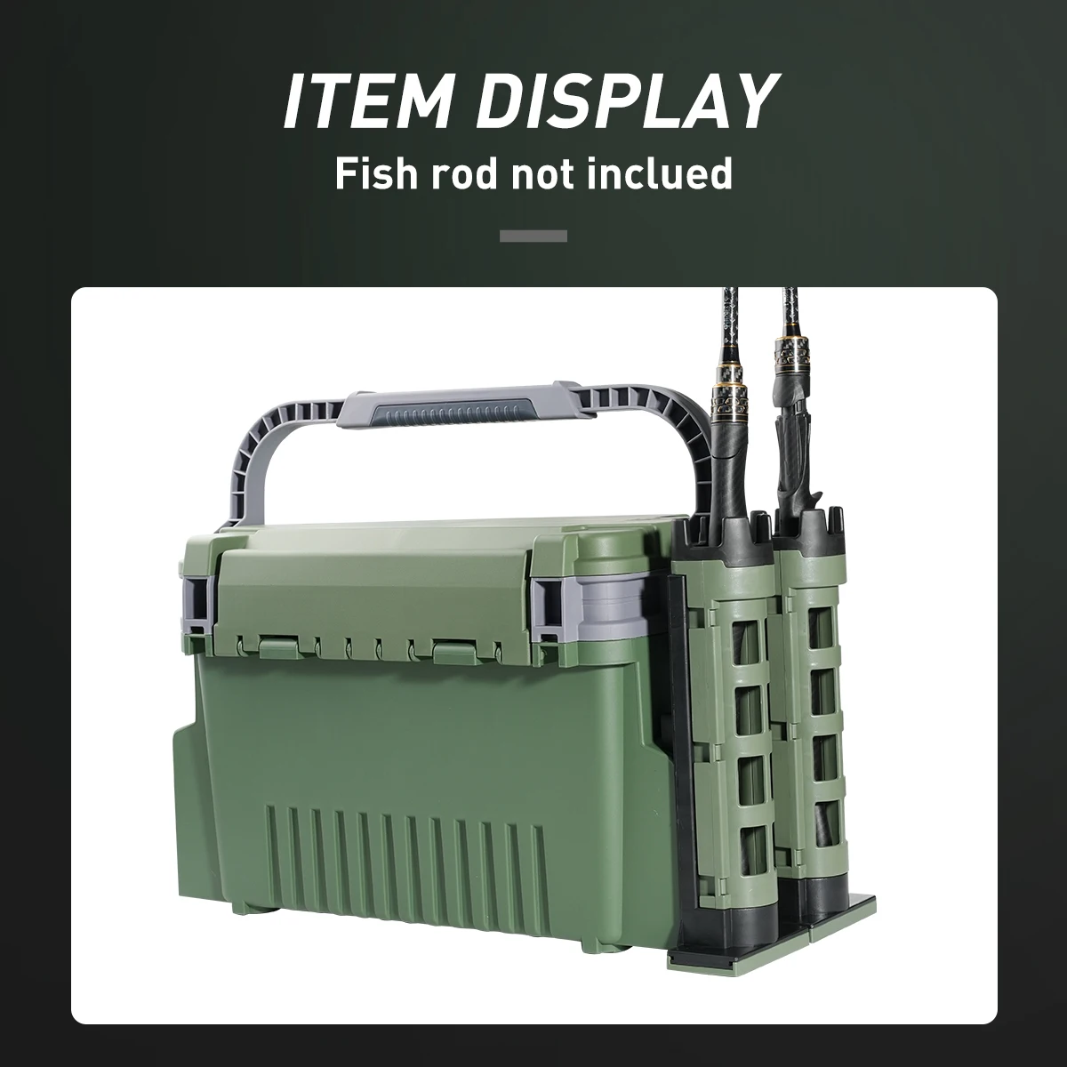 صندوق معالجة صيد كبير متعدد الوظائف، حامل قضيب، حامل أكواب، صندوق صيد بلاستيكي عالي الجودة #6