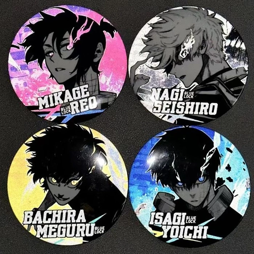 Blue Lock Reflective Badge Isagi Yoichi Nagi Seishiro Bachira Meguru Mikage Reo Awakening Form Anime Gift for Girls Kids Fans