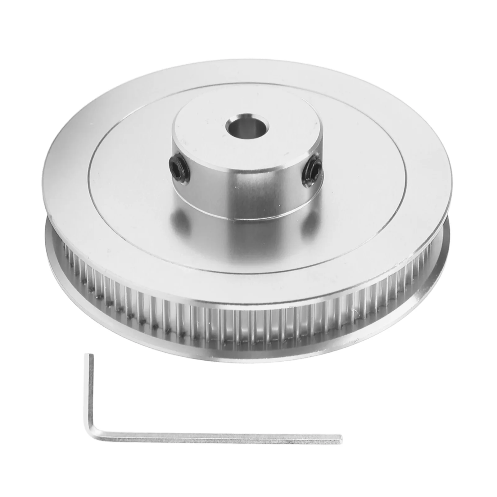 Roda síncrona para impressora 3D, polia da correia dentada, aço de liga prateado, torno CNC, GT2, 80T, 5mm