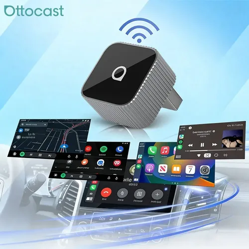 Ottocast Mini Slim Wireless CarPlay Android Auto adaptador USB Dongle Plug Play Wifi conexión automática para Mercedes Benz Audi Toyota et