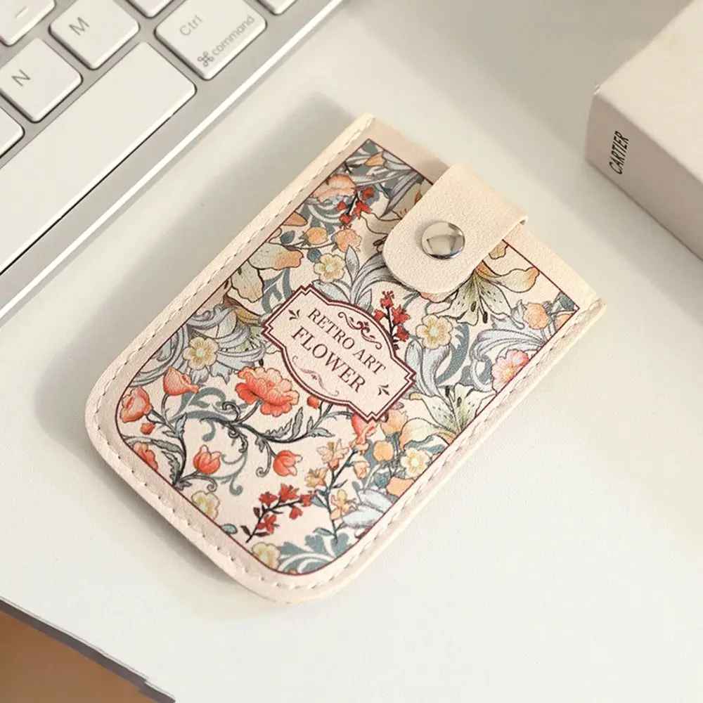 Laminated Concealed Mini Card Wallet RFID Blocking Pull-out Type Business Card Case 5 Card Pockets PU Leather ID Card Holder