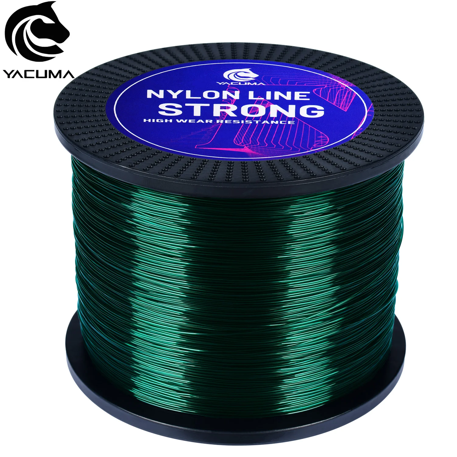 YACUMA 1000M-1093YDS Nylon Dunkelgrün 0,16-0,47mm Monofilament Angelschnur Verschleißfest mit Fluorocarbon-Beschichtung für Meeresfischerei