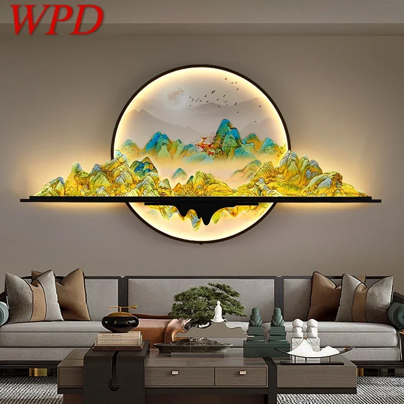 

WPD Modern Picture Wall Light LED Chinese Creative Landscape Mural Lamp For Home Living Room Study Bedroom Decor Painting