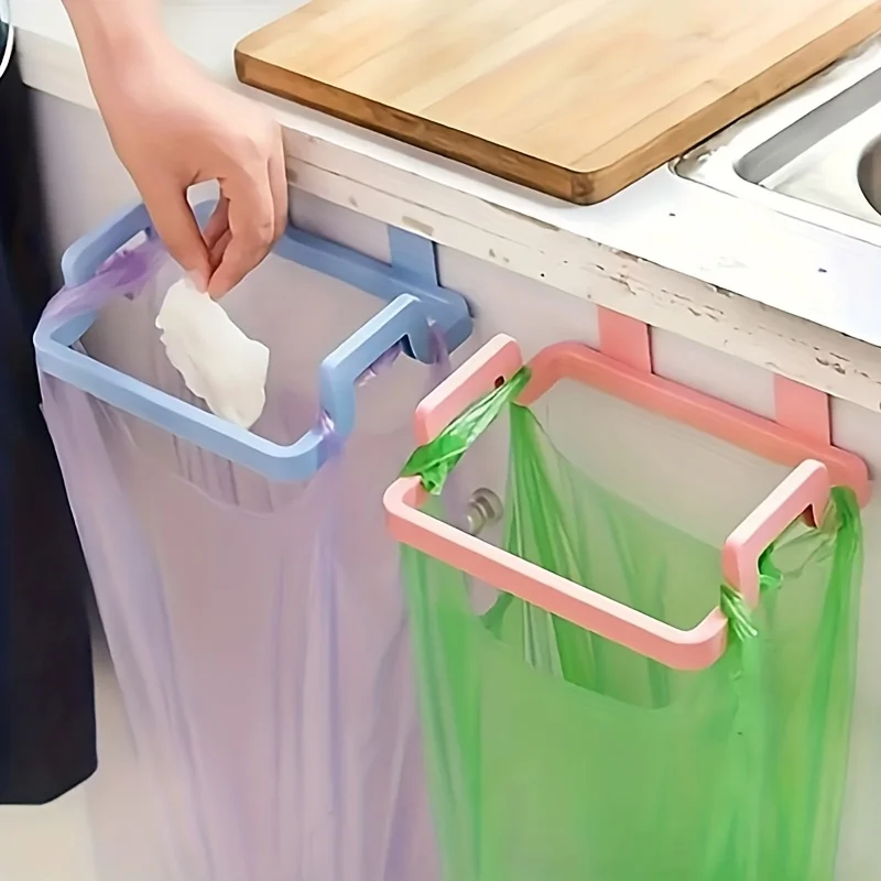 1 PCS Kitchen Garbage Bag Rack, Reusable Plastic Cabinet Garbage Bin - Suitable for Kitchen, Storage Room, Garage, And Bathroom