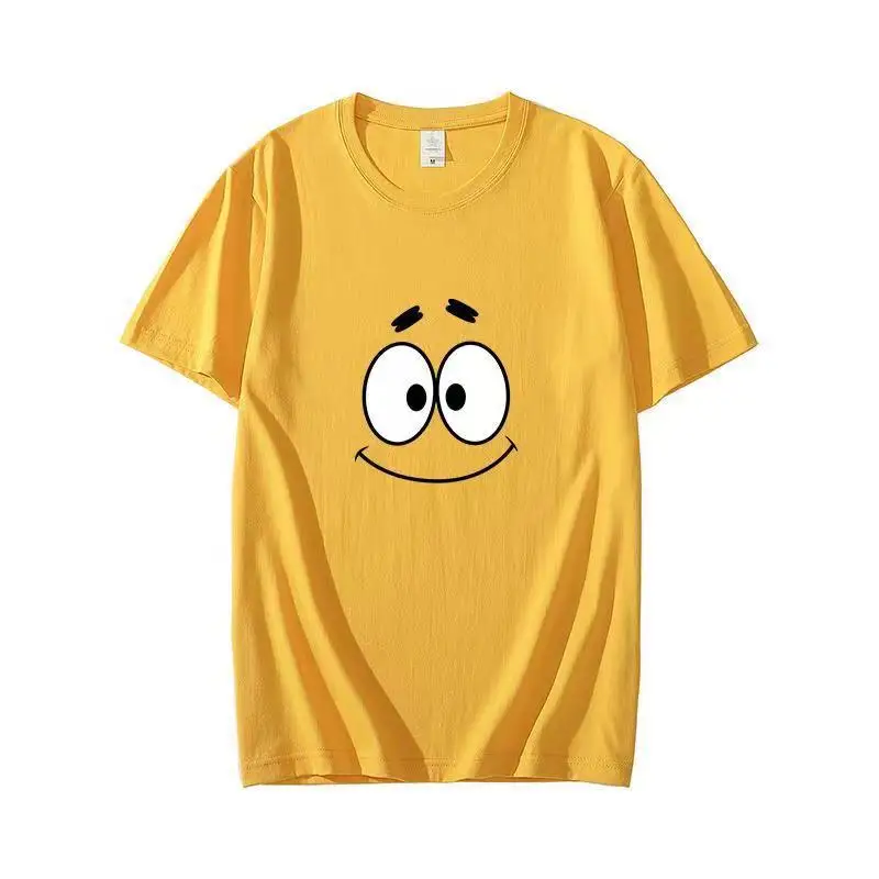 

Cartoon Spongebob Pie Big Star Plankton Women Summer Fashion Trend T-shirt Male and Female Short Sleeved Summer Loose Clothes