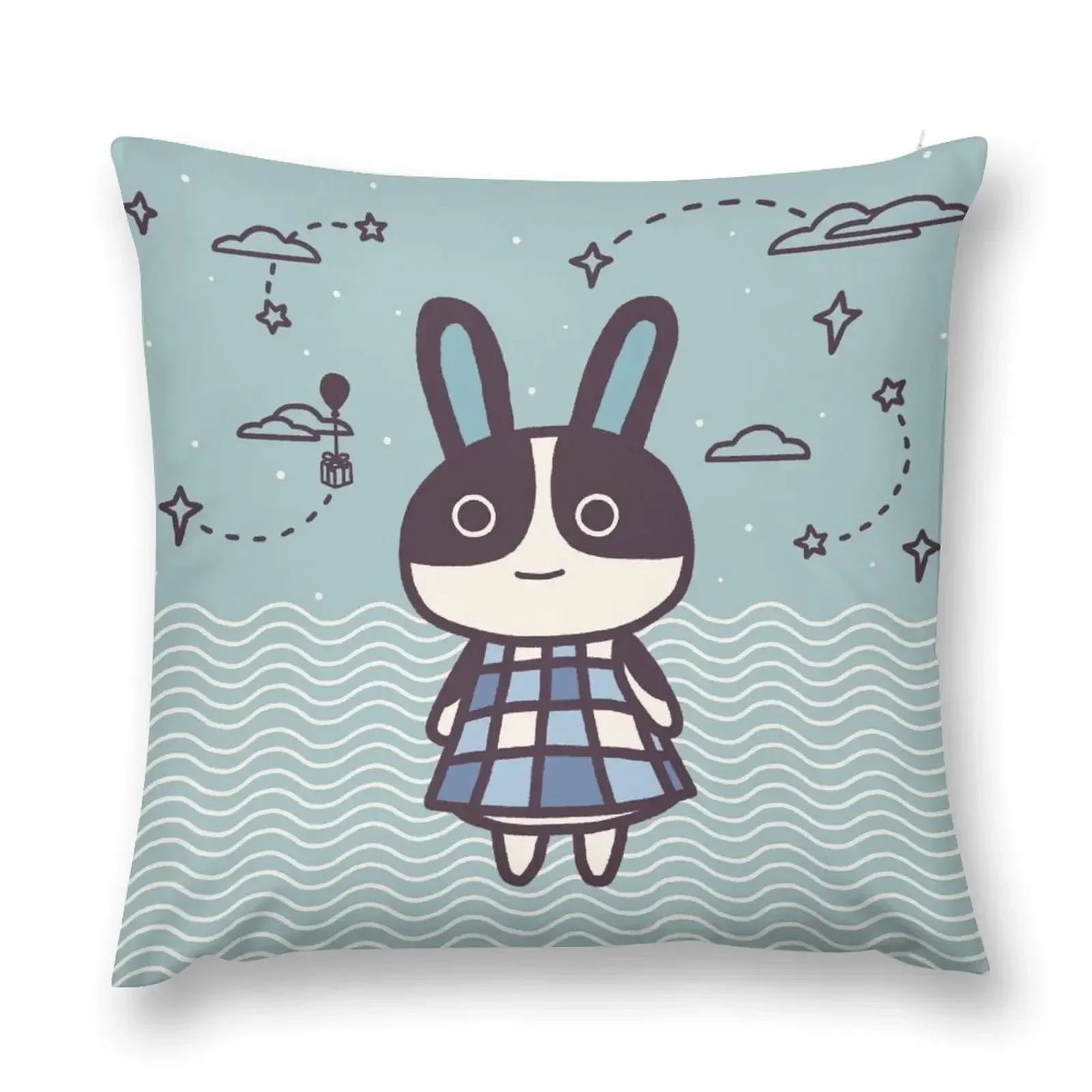 Rabbit Dotty Animal Villager illustration Throw Pillow pillowcases for sofa cushions Custom Cushion Photo pillow