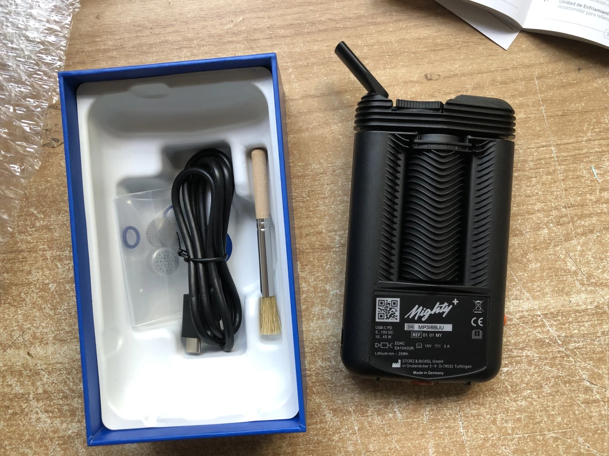 Top poderoso + mais vaporizador de ervas secas condutor & convecção cerâmica temperatura aquecimento ajustável portátil mod kit vape ervas