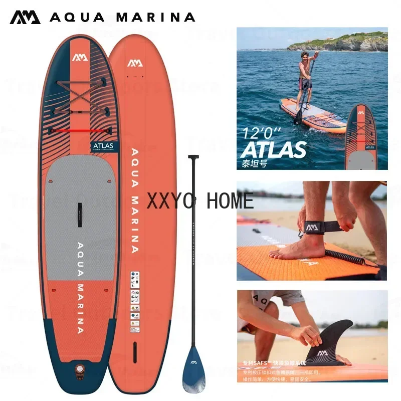 MARINA Upgrade ATLAS Standing Surfboard 366cm Water Sports EVA Non-Slip SUP Inflatable Board Surfing Longboard With Pump
