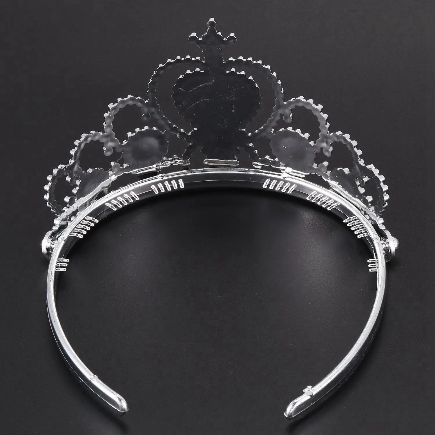 Donna matrimonio finto strass Tiara corona fascia tono argento viola