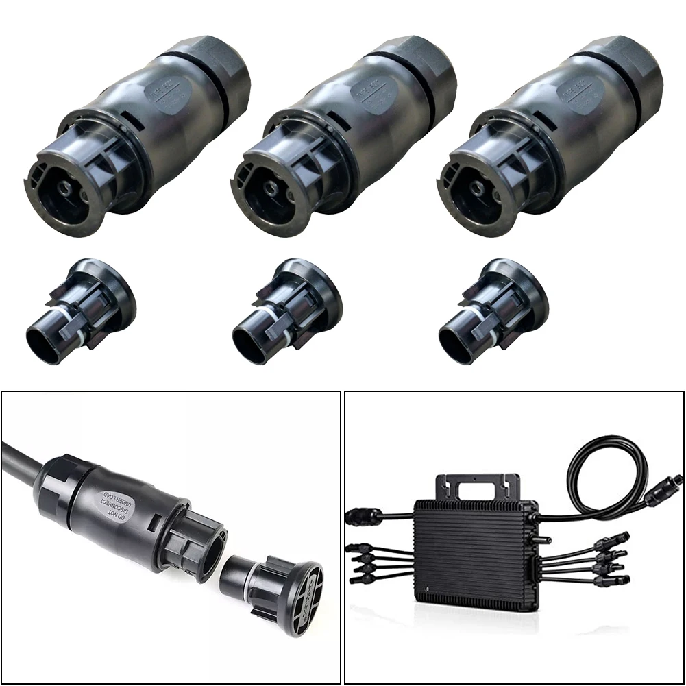 Tough 3 Pole Waterproof Female Connector End Cap Designed Specifically for Betteri BC01 Connections to Various Inverters