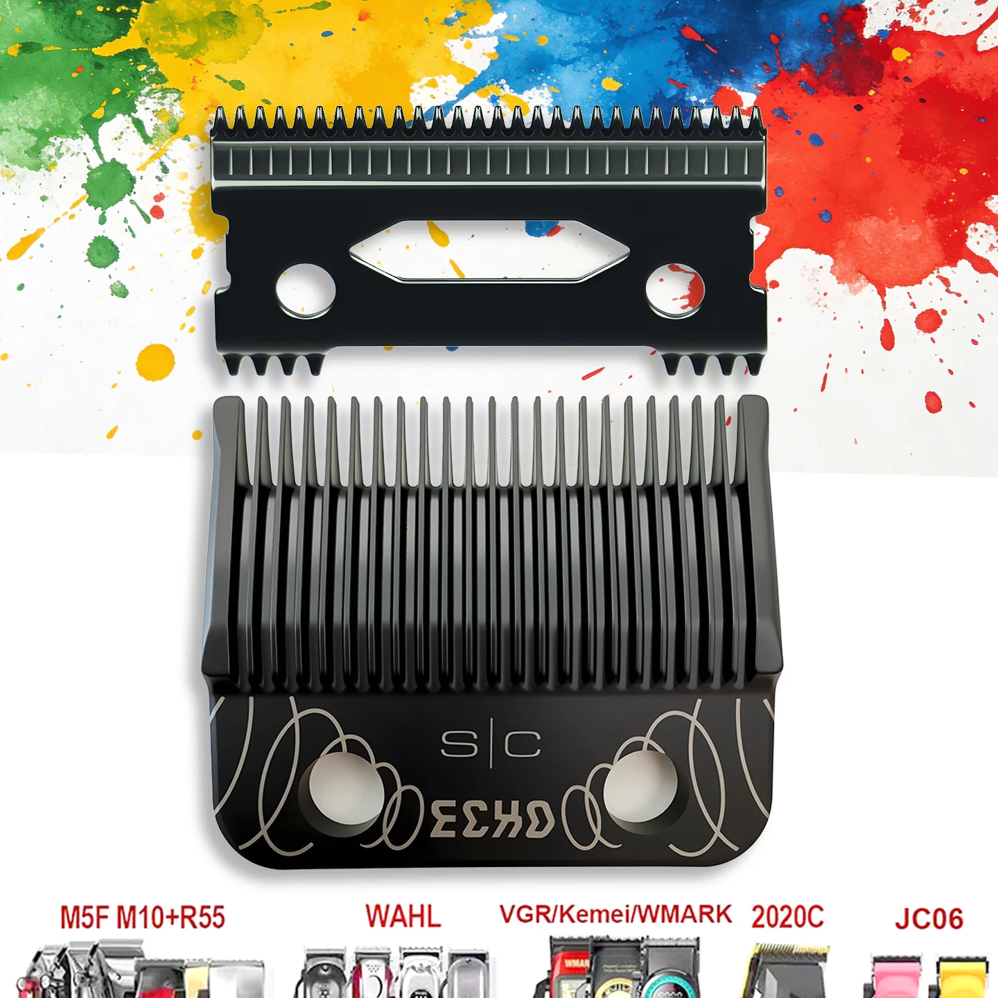 Máquina de Cortar Cabelo Profissional SC Echo Blades Compatível com MRD WHAL VRG LANCE KM Babyliss GAMMA JUCAI COCCO LANCE