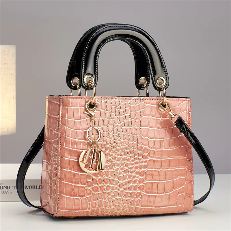 Fashion Handbag Ladies Simple Premium Handbag Crocodile Texture Hundred Exquisite Crossbody Large Capacity