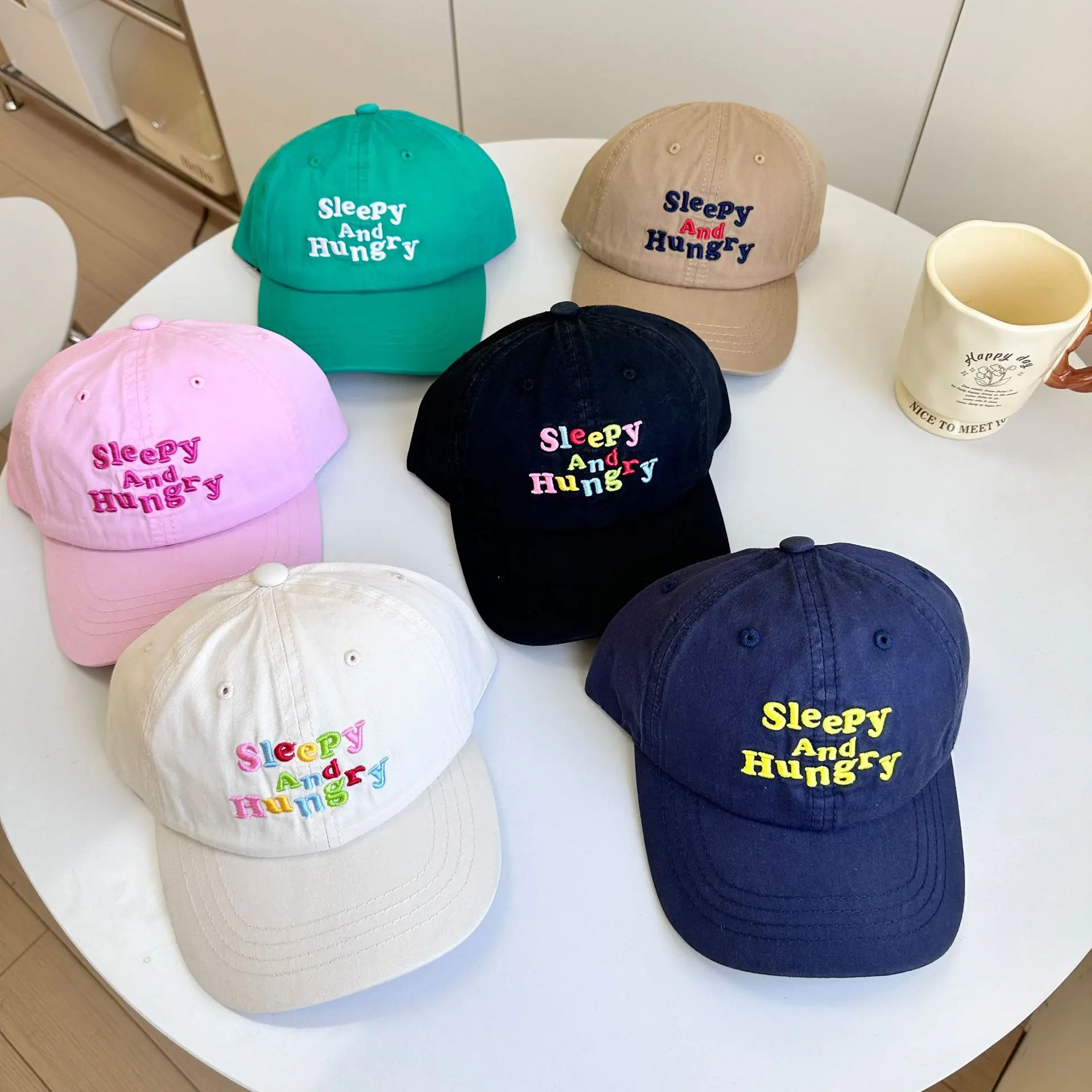 Children's Cap Spring Summer New Ins Alphabet Embroidered Baby Travel Shade Hat Baseball Cap Trend Brand Baby Accessories