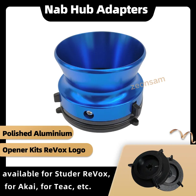 

1 Pair NAB Hub Adapters Professional Polished Aluminum Alloy 10 Inch Opener for Studer ReVox for Akai for Teac new