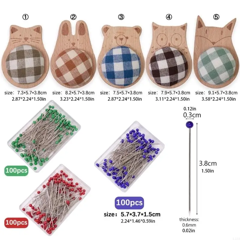 2025 New Hedgehog Shaped Sewing with 100 Vibrant Sewing Pins for Crafting and Tailoring