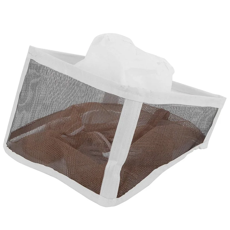

Beekeeping Veil Hat Beekeeper Protective Full Face Hat Beekeeping Square Folding Veil Net Tulle with Protector Cap Anti Bee Hat