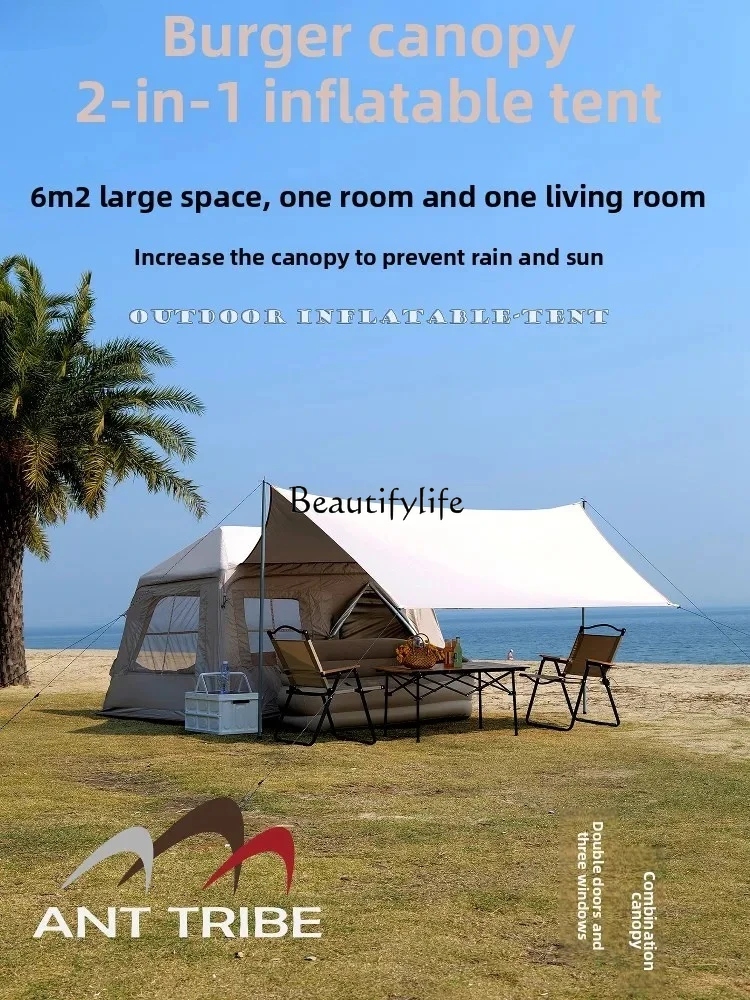 Tenda gonfiabile da esterno , baldacchino da campeggio automatico, protezione solare portatile integrata e protezione dalla p