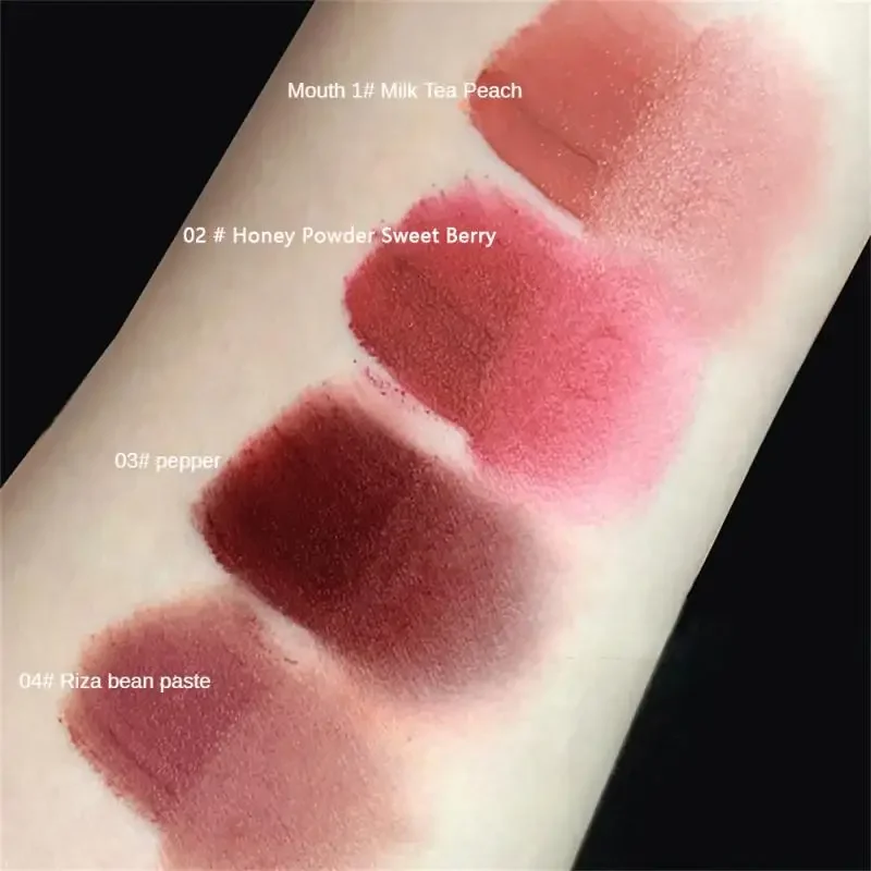 Meisjes Fluwelen Matte Lippenstift Blush Waterdicht Langdurig Schattige Beer Lipgloss Non-stick Cup Make-up Lip Tint Modder Cosmetische Make-up