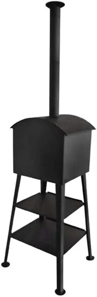 Outdoor Pizza Oven Charcoal-Fired With 2 Fireclay Stones For Garden Chimney Bbq Smoker Bread