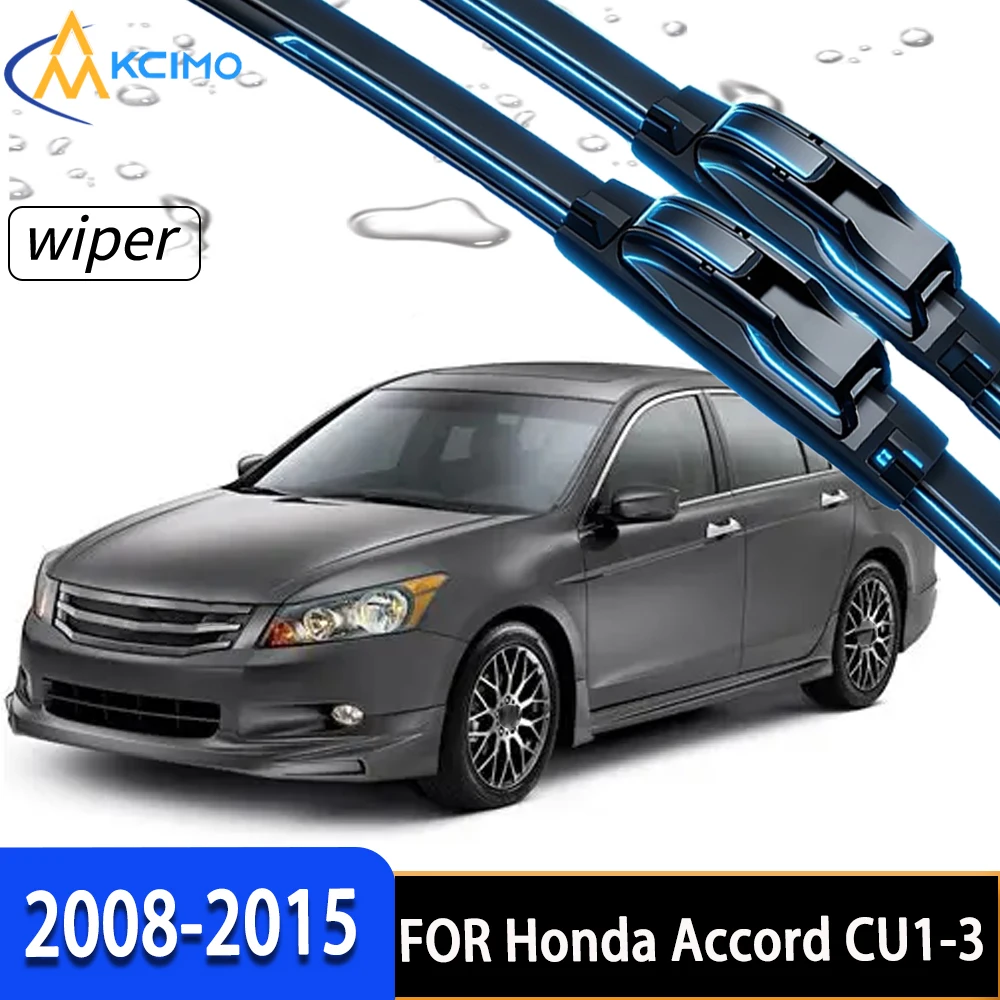 

2Pcs Front Windshield Wiper Blades For Honda Accord CU1-3/CW1-3 2008-2015, High-Density Rubber Stable Wiping Direct Replacement