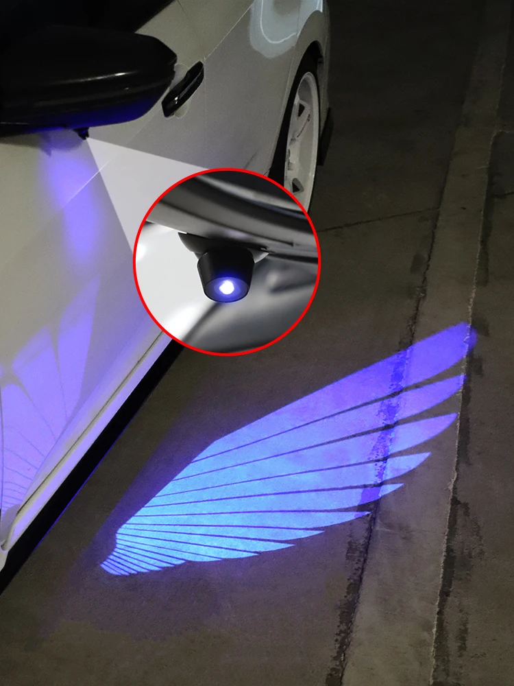 

angel wings projection light for car rearview