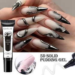 LYCUTE 10ml 5D Solid Pudding Nail Gel Translucent Korean Style Liner Emboss Painting Texture Gel Nail Art Decoration