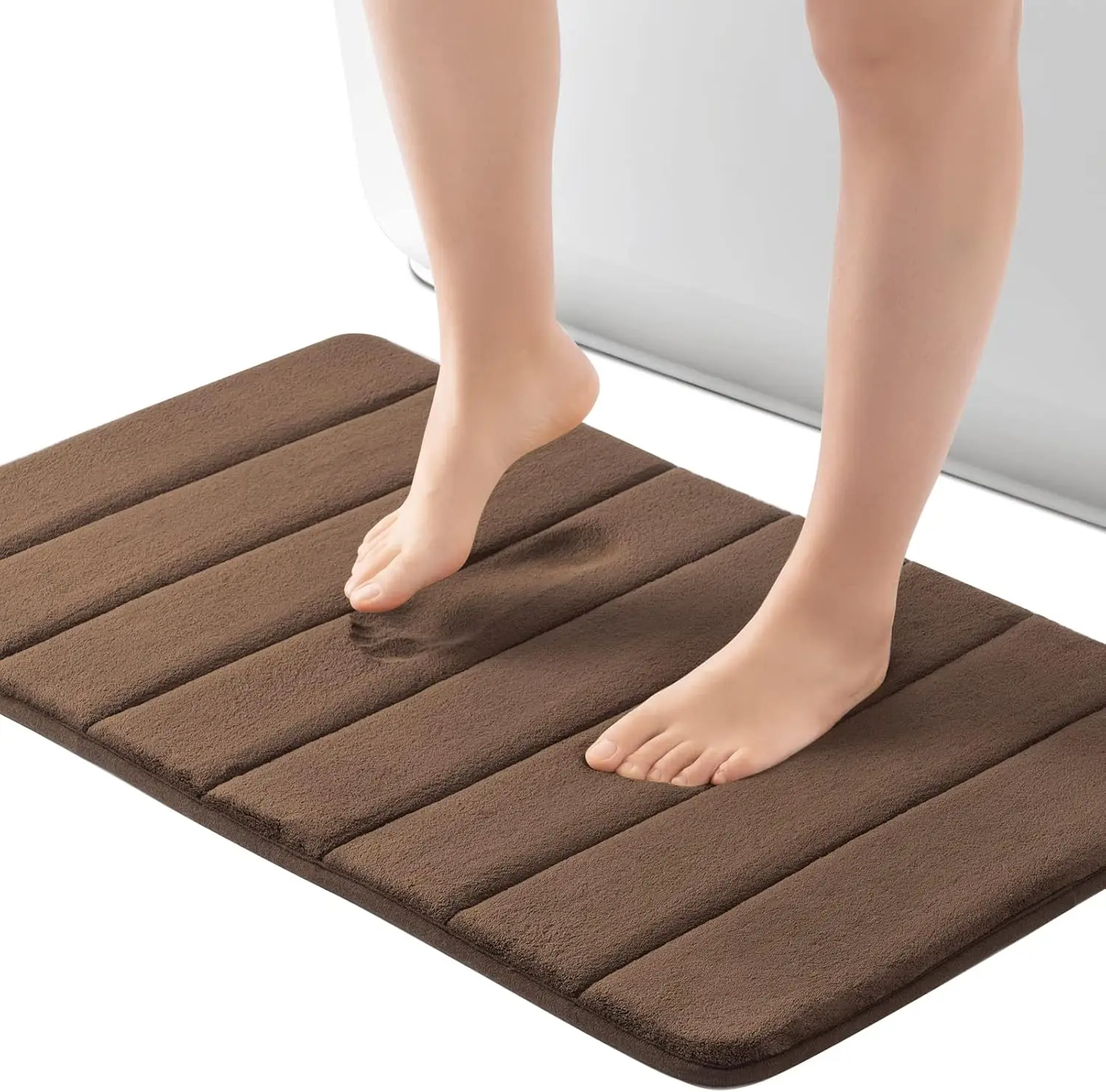 

Memory Foam Bath Mat - 20' x 32', Water Absorbent Shower Mat, Thick Bath Rugs with PVC Backing, Ultra Soft Bathroom Rugs