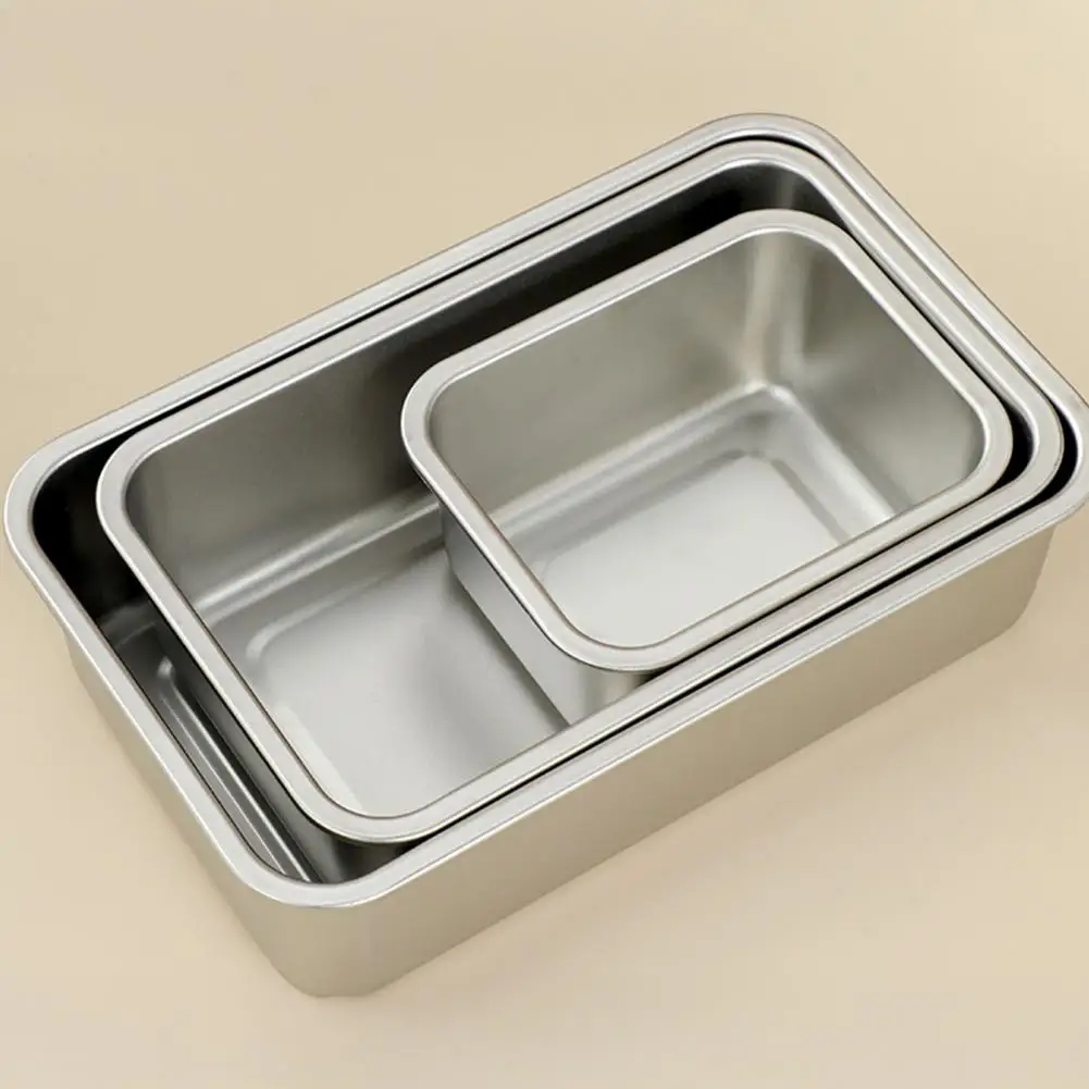 Bread Baking Tray with Lid 304 Stainless Steel Bread Baking Pan with Sealing Lid for Homemade Loaf Bread Meatloaf for Rust-proof