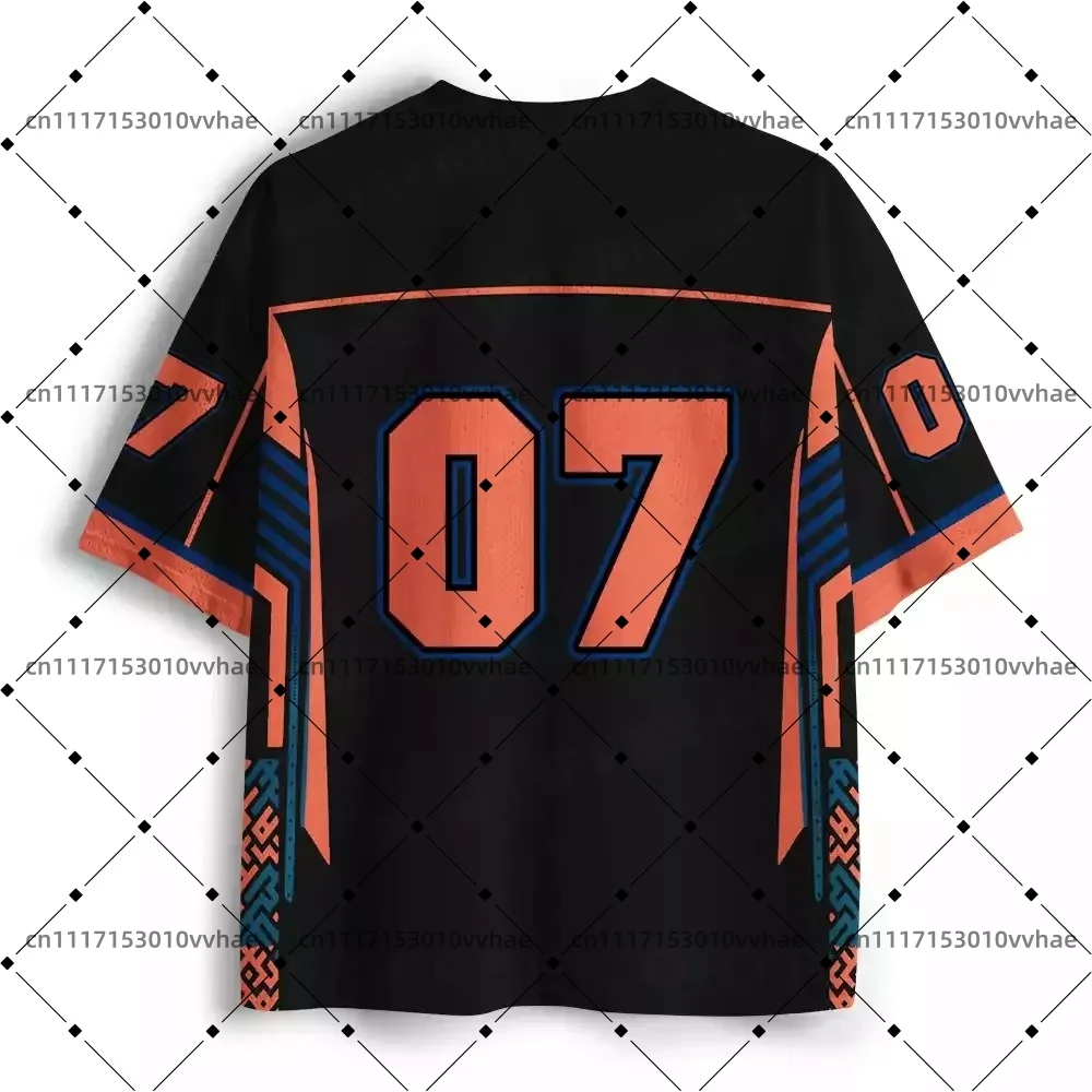 Soulisfree The Mysterious Eye of The Enchanted King Mesh Jersey Design Digital V-Neck T-Shirt Comfortable Sports Short Sleeve
