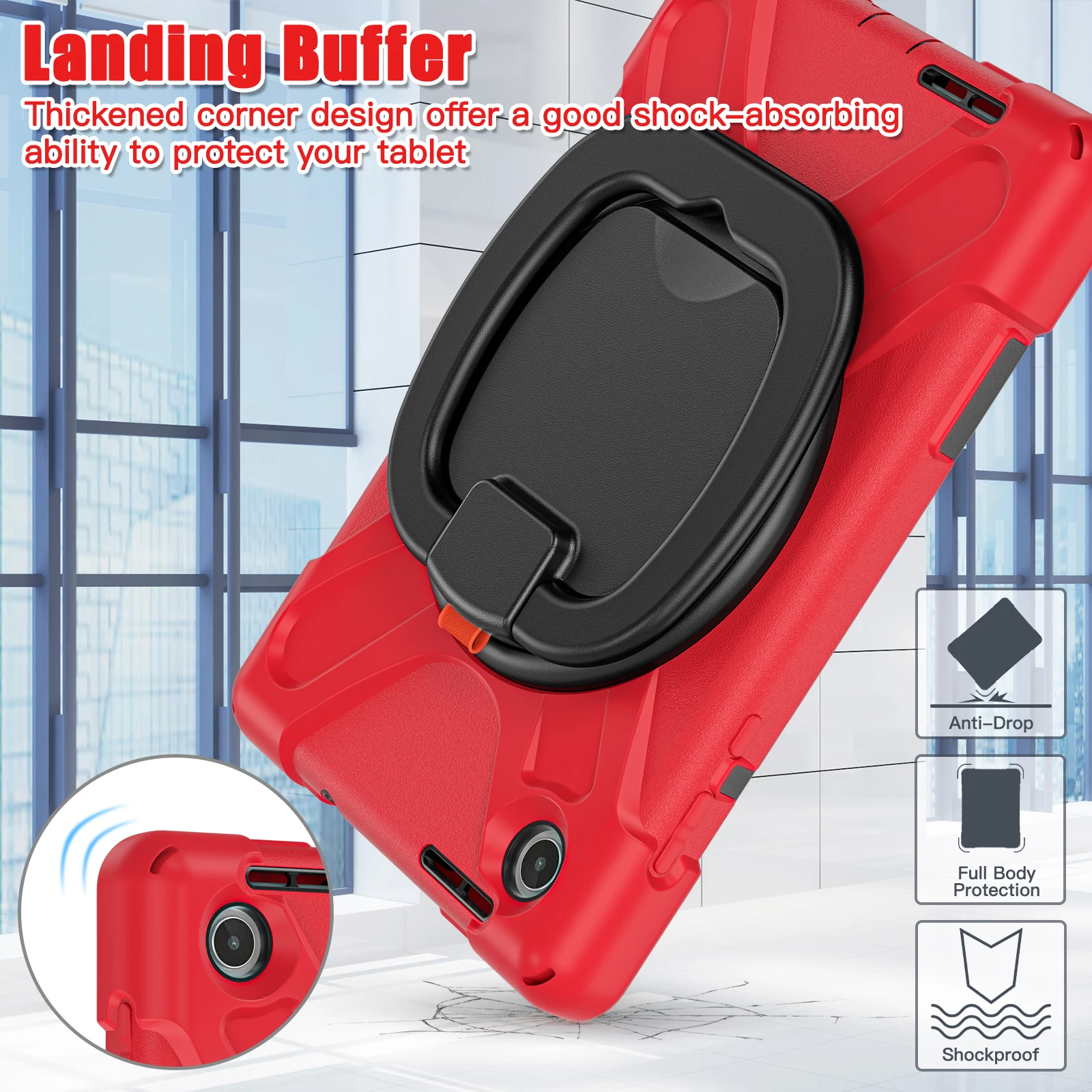 For Lenovo Tab P11 Pro Gen 2 Xiaoxin Pad Pro funda M8 4th Gen M9 Tablet Case Armor Shockproof Laptop Stand Protector 360 rotate