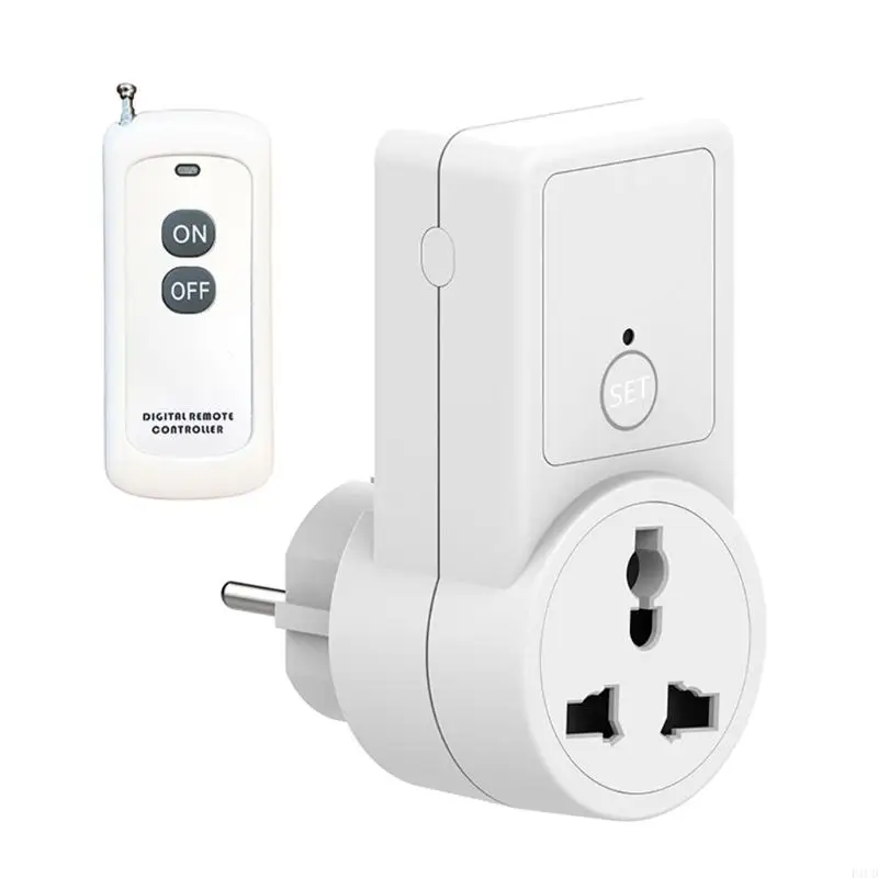 2025 New Remote Control Power Outlet Light Plug for Smart Socket Eu Adapter Wireless On/Off Standard Europlug Home Lamp