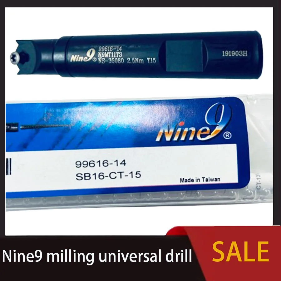 

Durable Nine9 car milling universal drill center drill SB16-CT-15 chamfered engraved end face V-groove cutter 99616-14