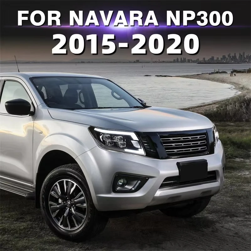 For Nissan Navara Frontier NP300 Navarra D23 D40 Headlights 2014 2023 Car Accessories Head Lights Upgrade LED Headlamp DRL