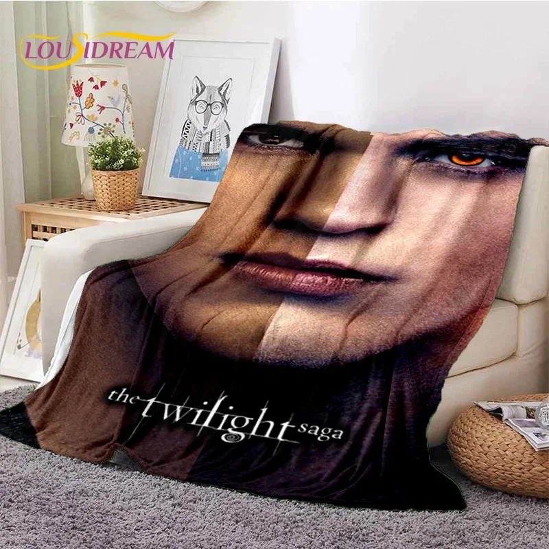 

3D The Twilight Saga Edward Bella Blanket,Soft Throw Blanket for Home Bedroom Bed Sofa Picnic Travel Office Cover Blanket Kids