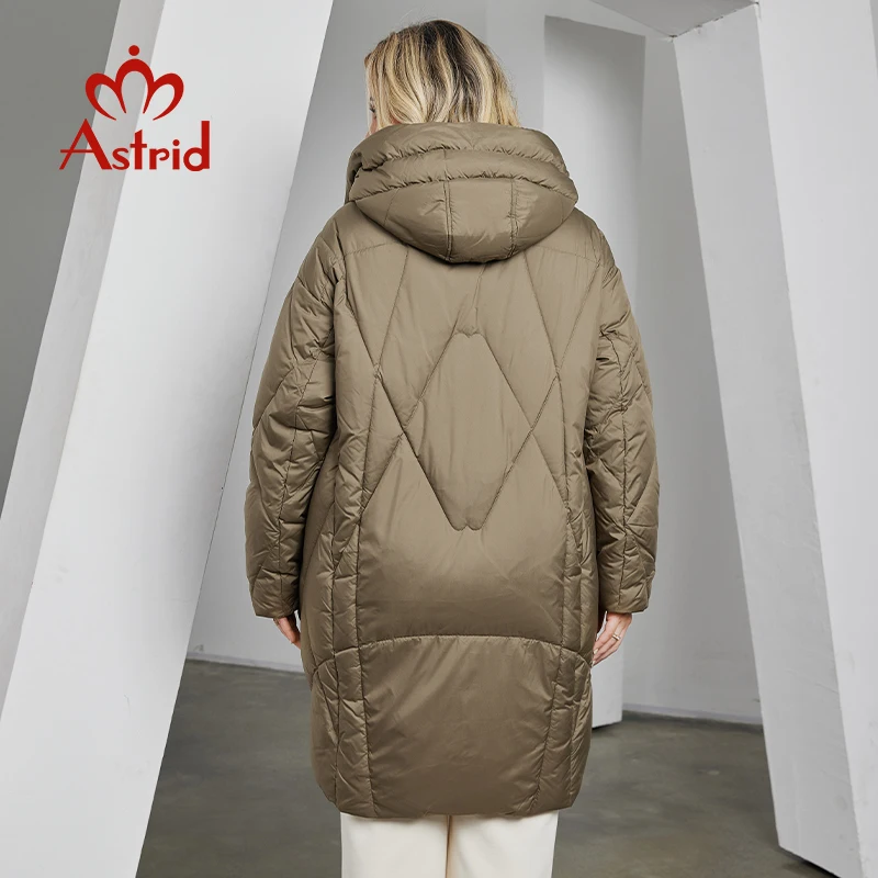 Imagem -05 - Astrid-jaqueta de Algodão com Capuz Feminina Parka Impermeável Tamanho Grande Jaqueta Biológica Roupas de Inverno 2023