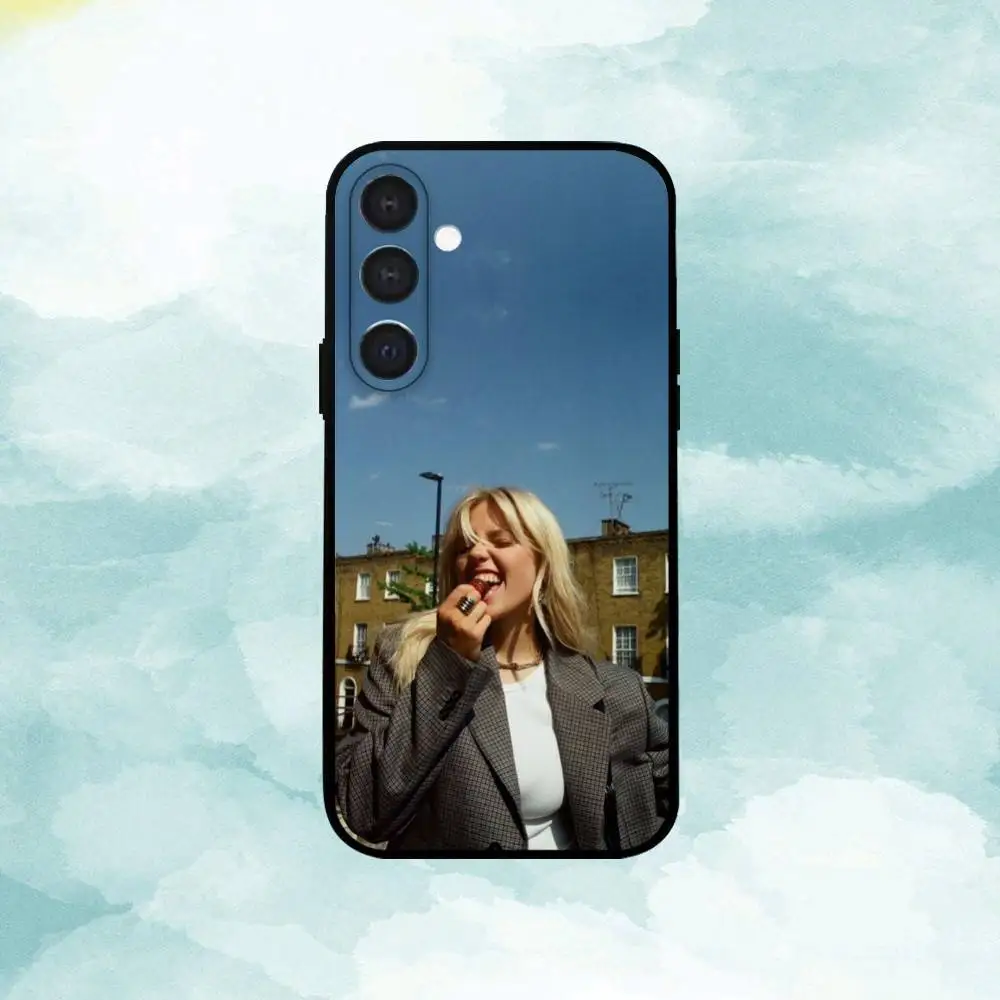 Capa de telefone Singer R-Renee R-Rapp para Samsung A73, A21s, A22, A31, A32, A52, A53, A71, A80, concha preta macia