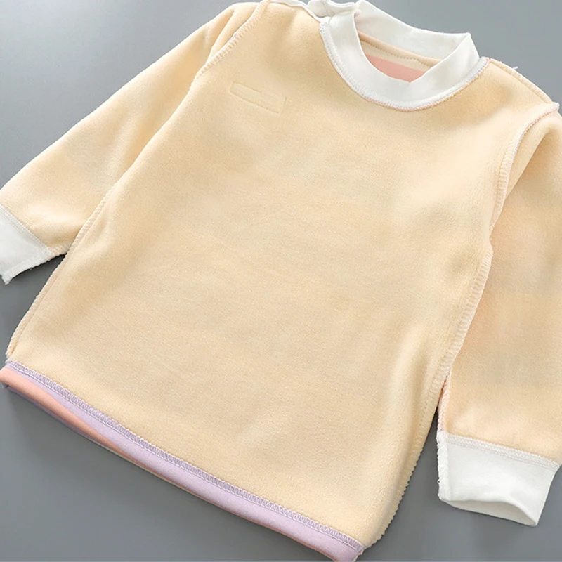 Imagen 5: Conjuntos de Ropa Interior para Niños, Gruesos y Cálidos, de Felpa, para Niños y Niñas, Trajes de Otoño e Invierno