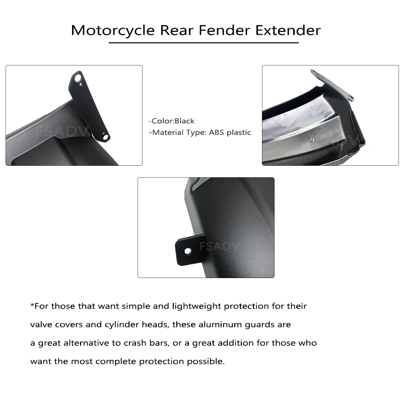 For HONDA NC750X NC750 X NC 750X 2012-2023 2018 2019 2020 2021 2022 Motorcycle Rear Fender Extender Mudguard Splash Guard Cover
