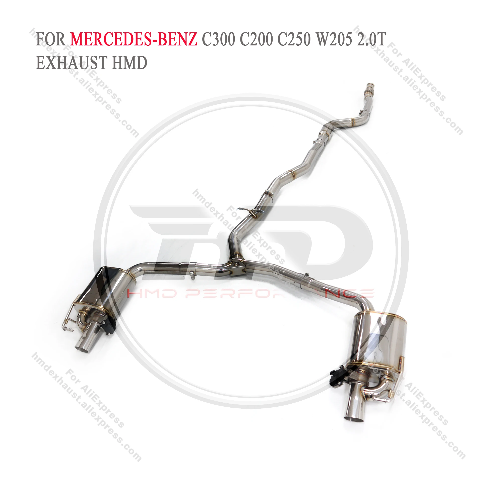 HMD Catback Exhaust For 2015- Mercedes-Benz C Series W205 2.0T W205 C200 C260 C300 Stainless Steel Catback Exhaust Muffler