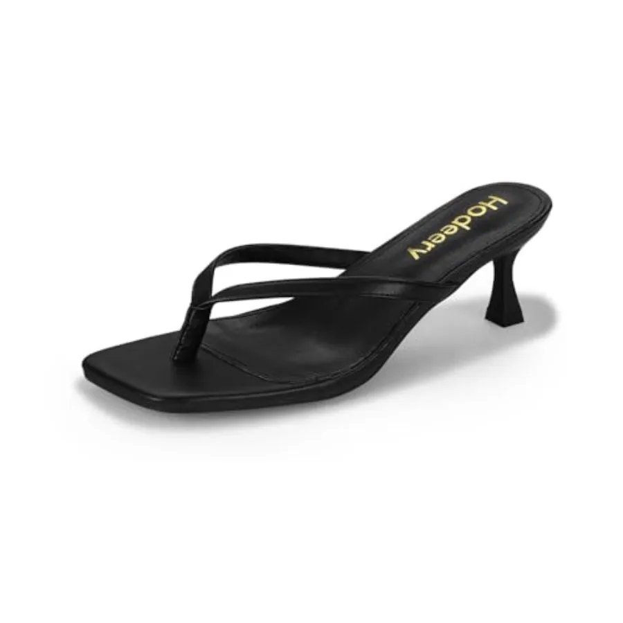 

Women's Kitten Heels Thong Sandals Open Square Toe Flip Flop Low Heels 2.5 Inch Slip On Sexy Women Dressy Slide Shoes for Casua