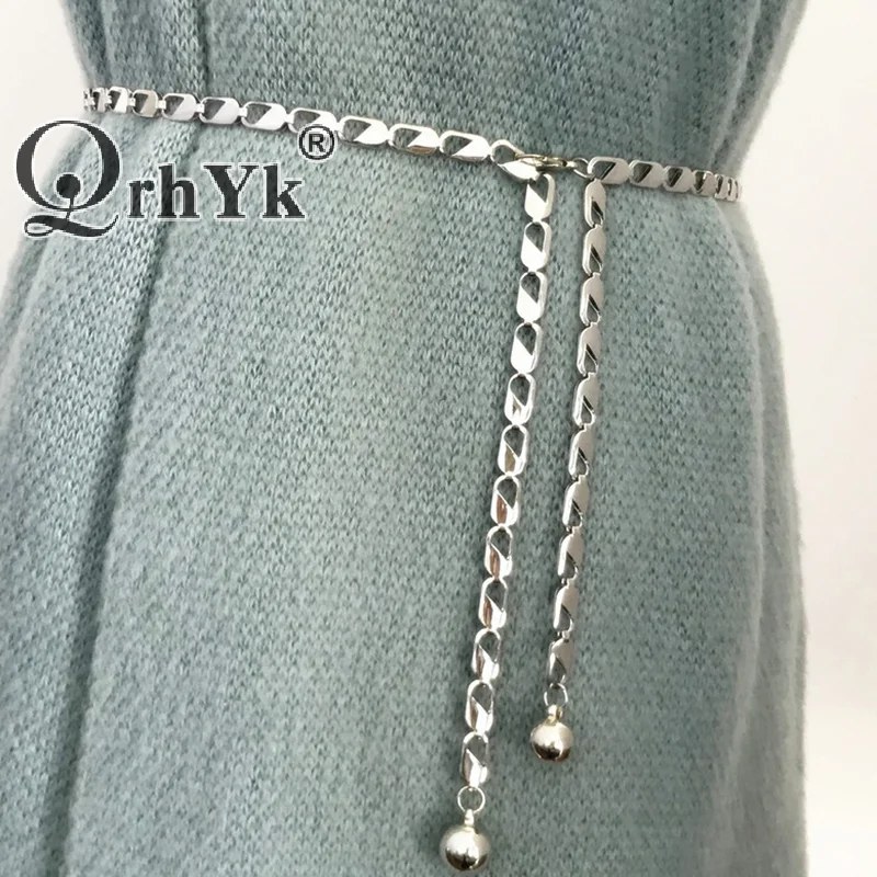 Vrouwen Mode Riemen Luxe Designer Riem Retro Zilver Gesneden Holle Ketting Riem Voor Vrouwen Elegante Ronde Metalen Vrouwen Riem
