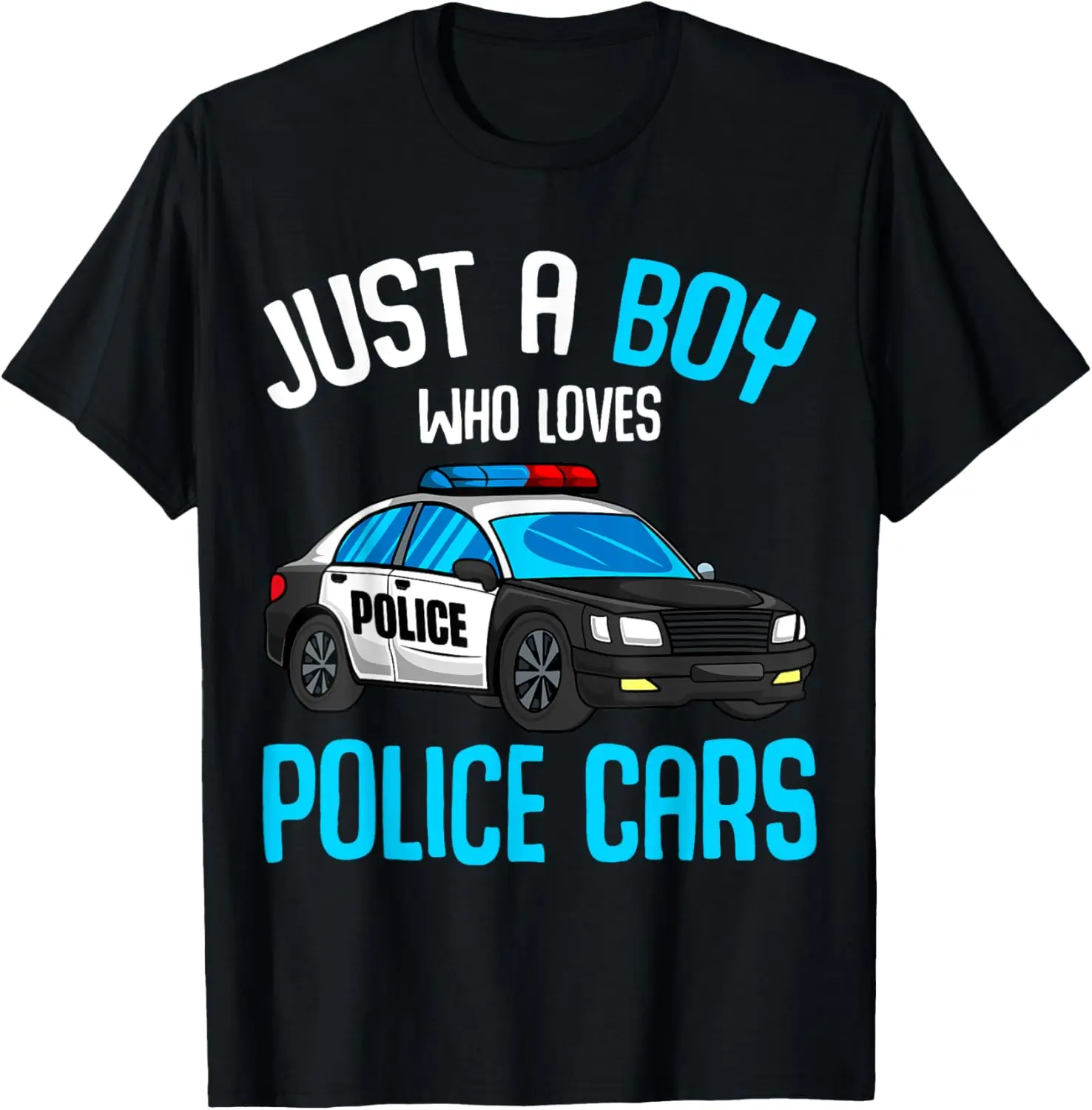 Just a Boy who loves Police Cars Officer Policeman Kids T-Shirt