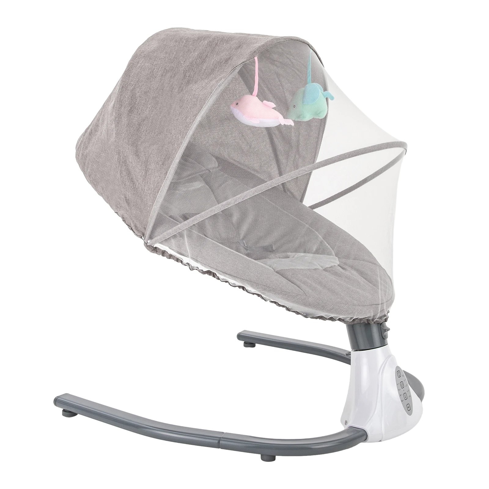 Chaise bébé électrique avec télécommande, berceau pour bébés de 0 à 12 mois, balançoire électrique avec 4 amplitudes de vibration