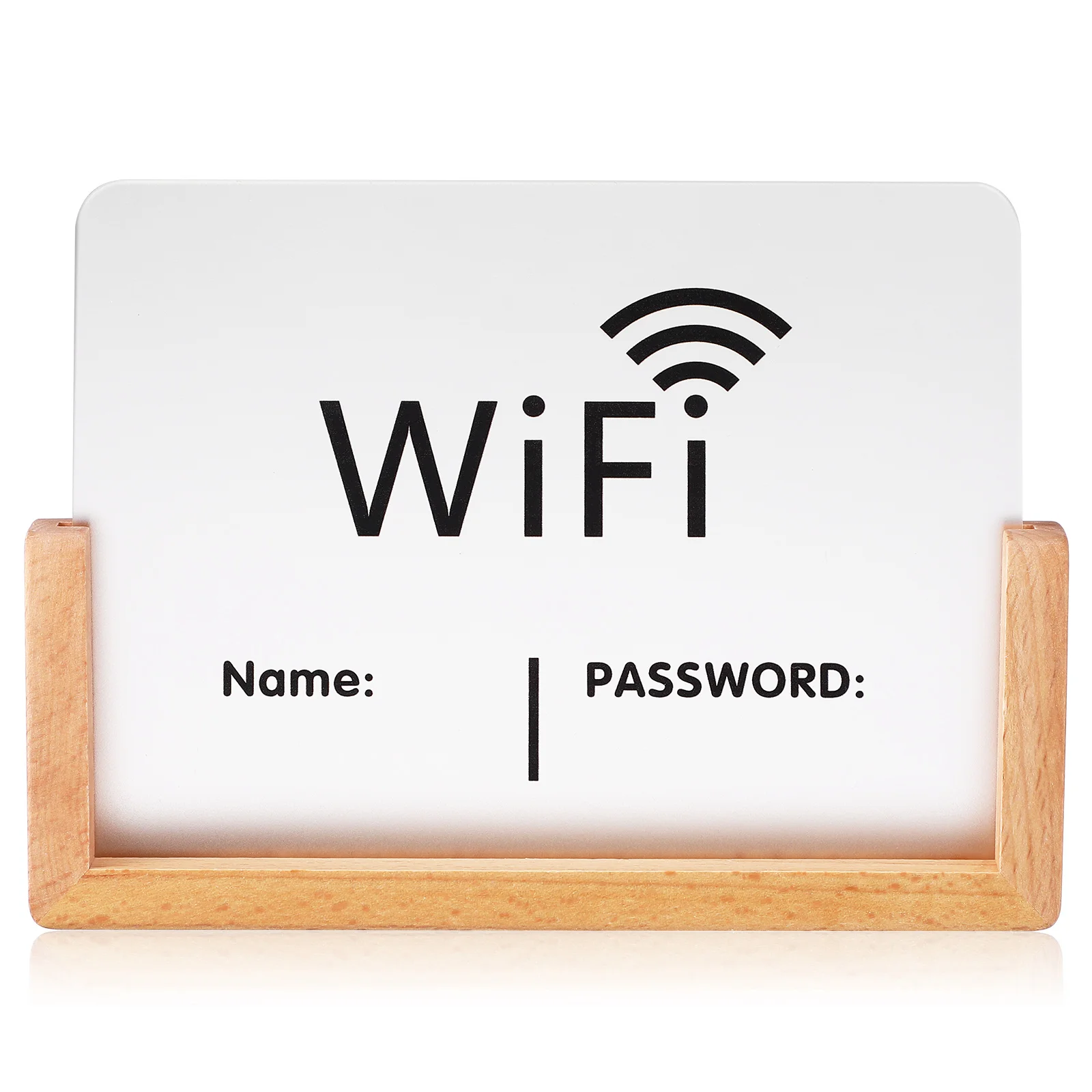 

Acrylic Prompt Sign 12x16cm Wifi Password Guest Room Tabletop Stand Clear Display Professional Appearance Compact