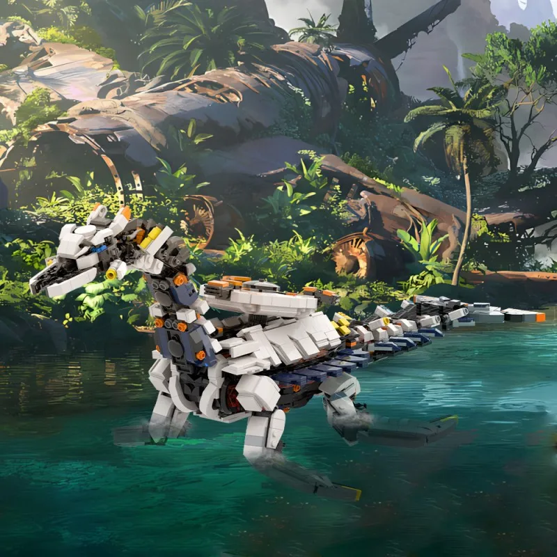 

MOC Horizons Game Mechanical Thunderjaw Building Blocks Tideripper and Apex Tideripper Forbidden West Bricks DIY Toys Kids Gift