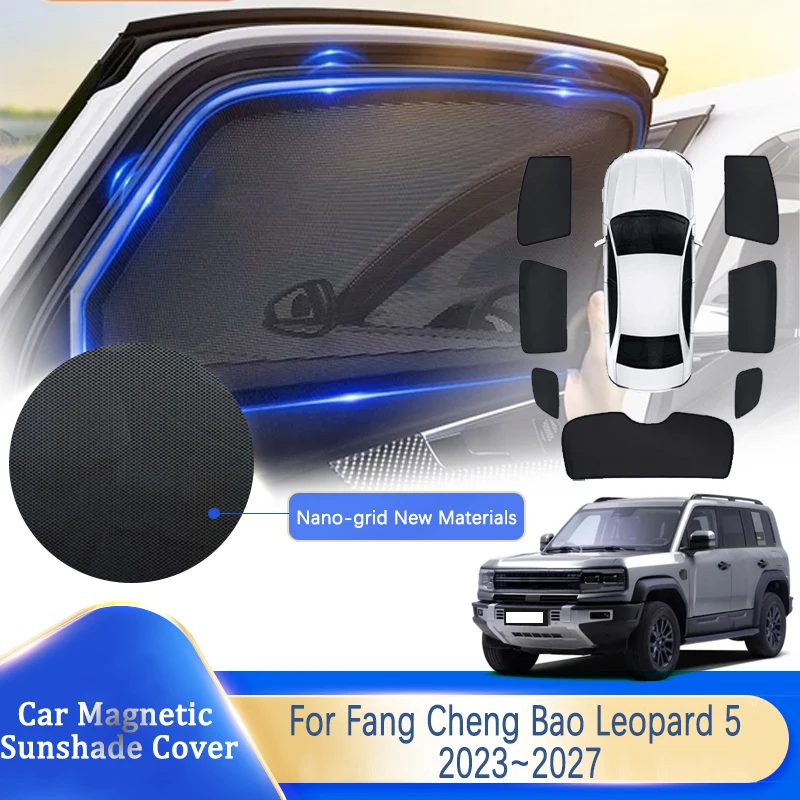 Car Sunshades For Fang Cheng Bao Leopard 5 Denza B5 2023~2027 Anti-UV Pads Curtain Window Visor Sun Shade Cover Auto Accessories