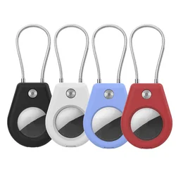 Compatible With Apple AirTag Secure Holder With Wire Cable Air Tag Lock Case Keychain Key Key Chain Luggage Tag For Keys