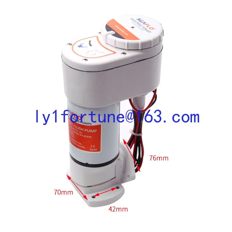 

Suitable for yacht toilet RV straight drain valve special electric marine car ceramic toilet 12V24V accessories